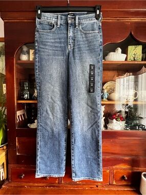 J. Crew Straight Leg Jeans in Medium Blue Wash